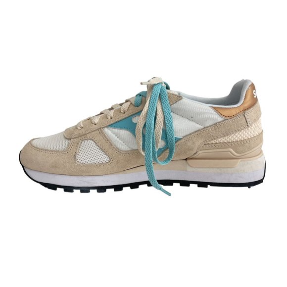 Saucony Shadow Original Women's Sneaker Tan/Turquoise, S1108-839, Size 11 NWOB - Picture 4 of 10